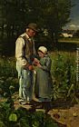 Edward Stott In the Fields painting